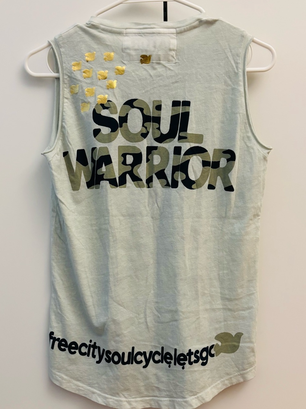 NWT Free City Soul Warrior Gold Foil Tank - Picture 3 of 3
